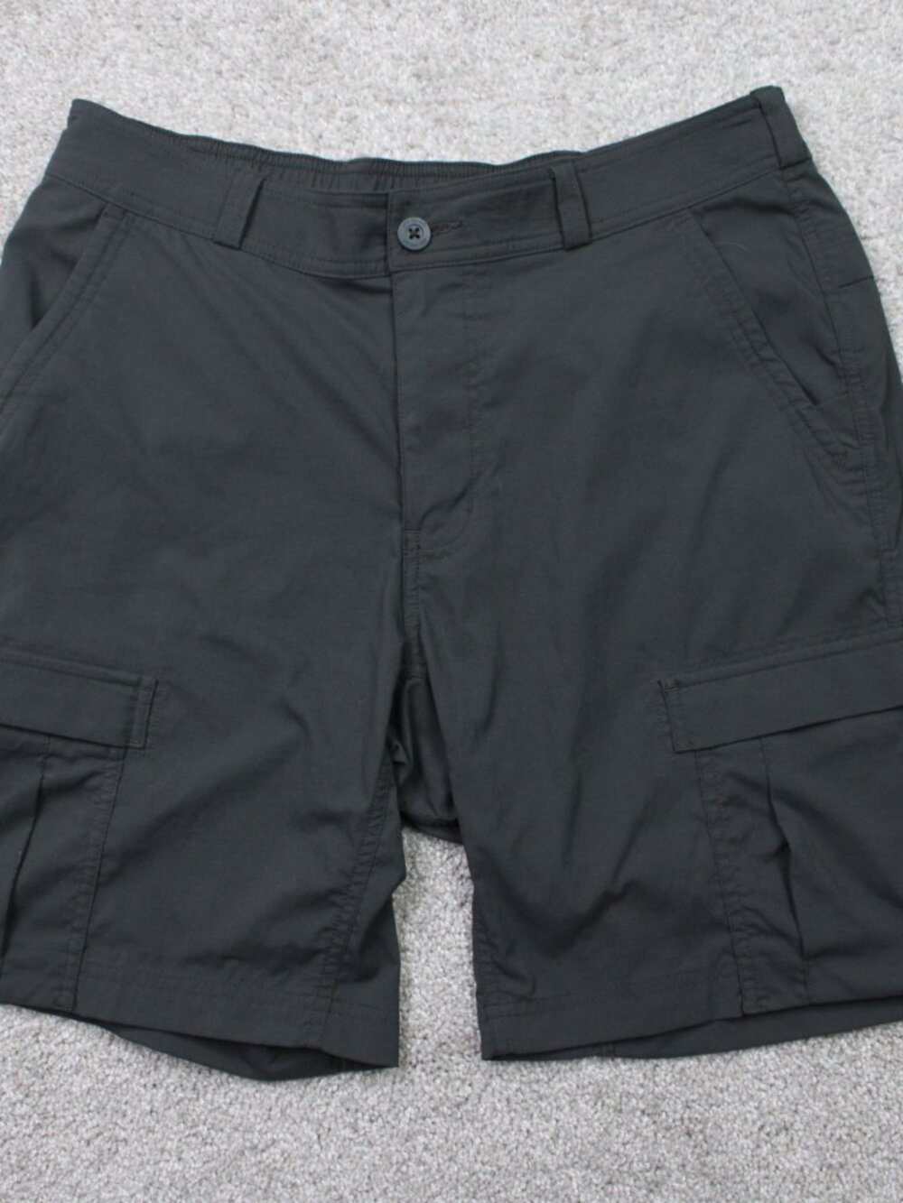 REI Co-op Sahara Shorts Mens 34 Black 9" Cargo Nylon Stretch Water-Repellent